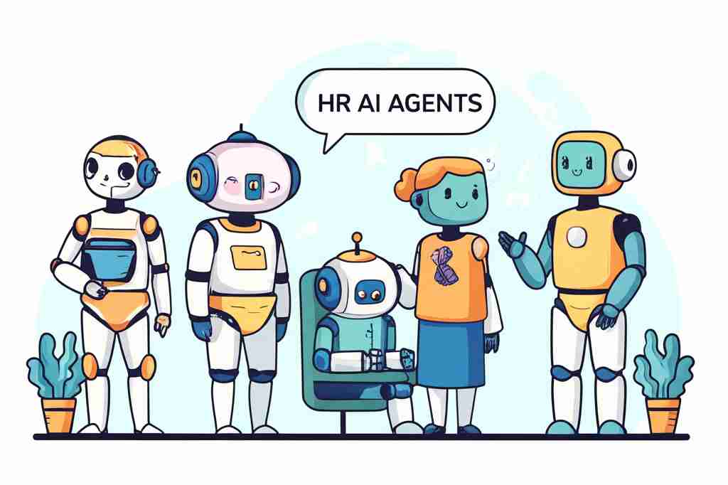An image illustrating HR AI Agents